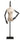 Female Display Dress Form on Metal Hanging Base (Head & Arms Version)