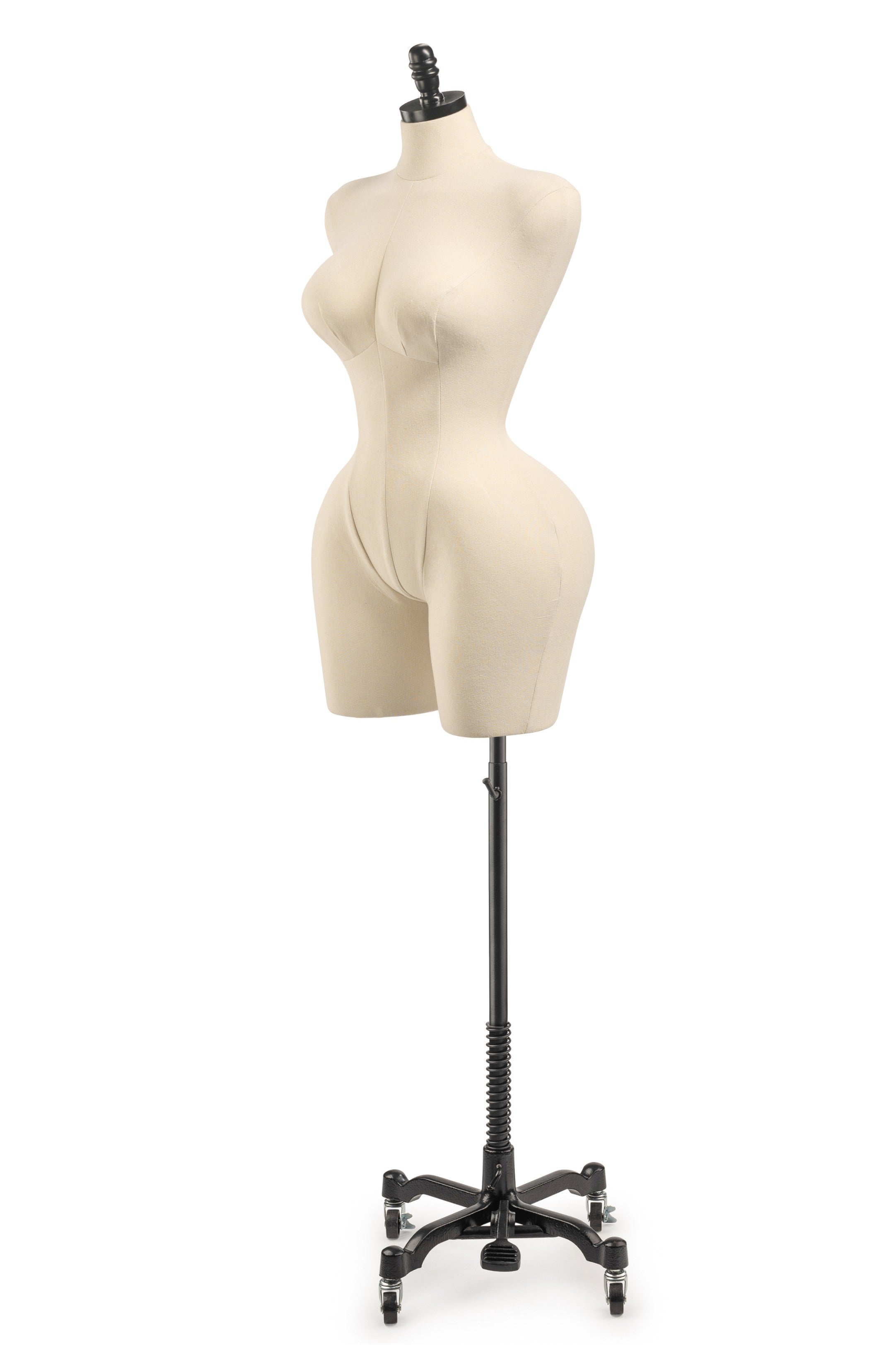 Female Display Dress Form on Metal Rolling Base The Shop Company Female Display Dress Form on Metal Rolling Base The Shop Company