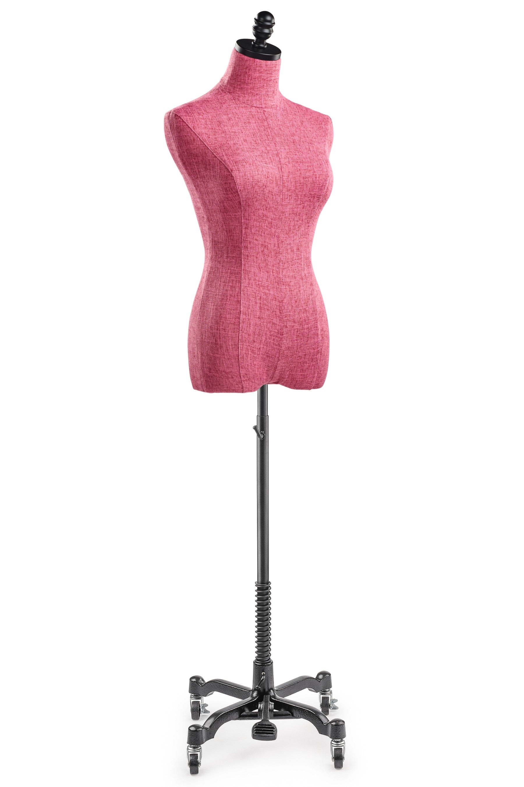 Female Display Dress Form on Metal Rolling Base Female Display Dress Form on Metal Rolling Base