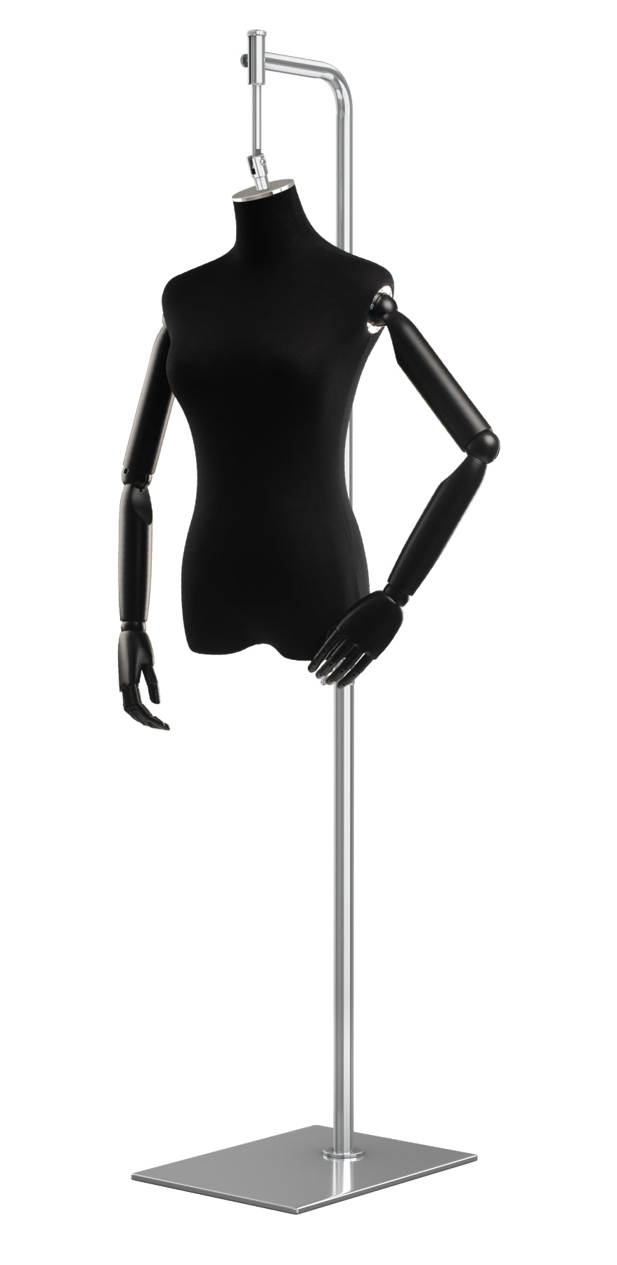 fashion display dress form Male Display Dress Form on Black Rolling Base