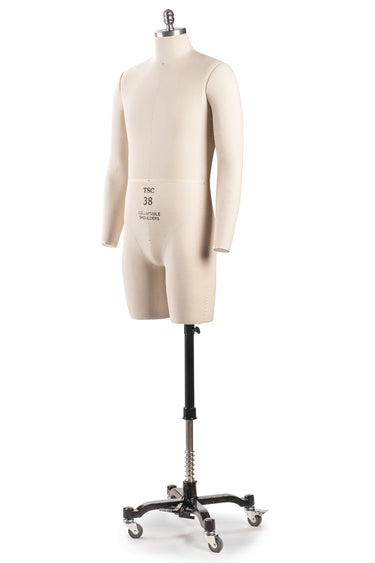Professional Male 3/4 Body Dress Form w/ Collapsible Shoulders