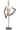 Female Display Dress Form on Metal Flat Base (Head & Arms Version)