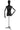 Female Display Dress Form on Metal Tripod Base (Head & Arms Version)