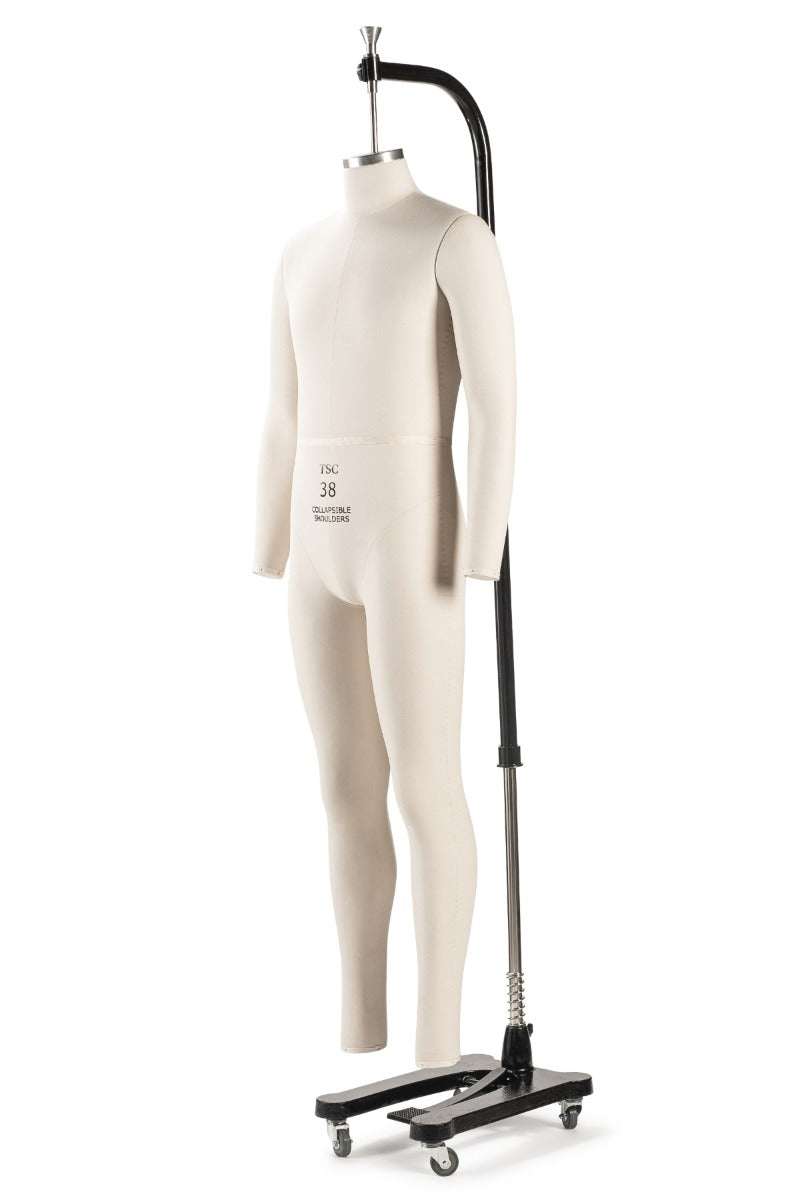 Professional Male Full Body Dress Form w/ Collapsible Shoulders, 42