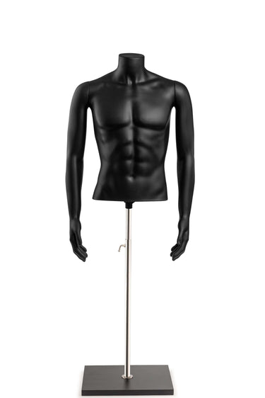 Male Headless Torso Mannequin with Removable Arms