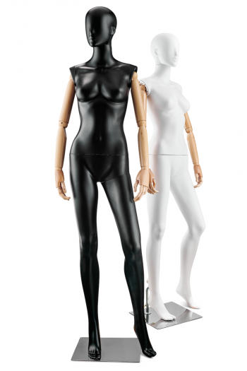 Female Abstract Mannequin in Leg Bent Pose w/ Articulating Arms (AP Series)