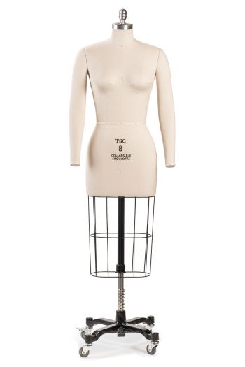 Professional Female Half Body Dress Form w/ Collapsible Shoulders and Removable Arms