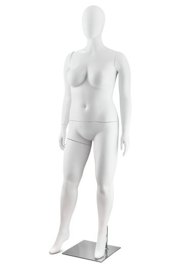 Female Egghead Plus Size Full Body Mannequin in Standing Pose (MP Series)