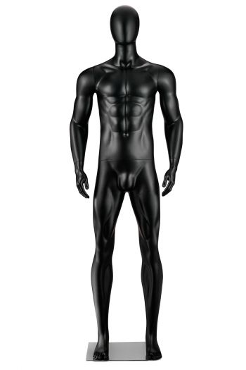 Male Egghead Bodybuilder Full Body Mannequin in Standing Pose (MP Series)