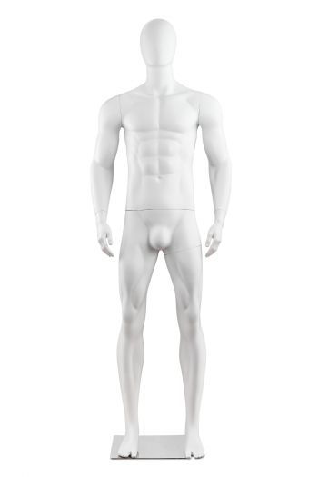 Male Egghead Bodybuilder Full Body Mannequin in Standing Pose (MP Series)