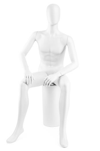 Male Full Body Mannequin in Sitting Pose
