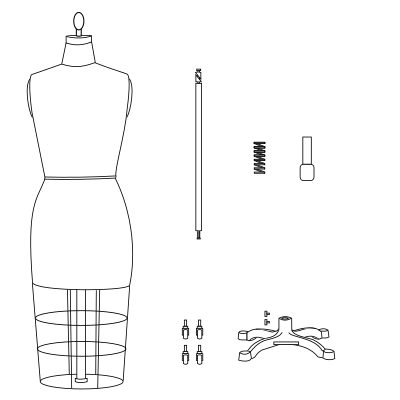 How to Assemble the Professional Dress Form with Bottom Cage Models