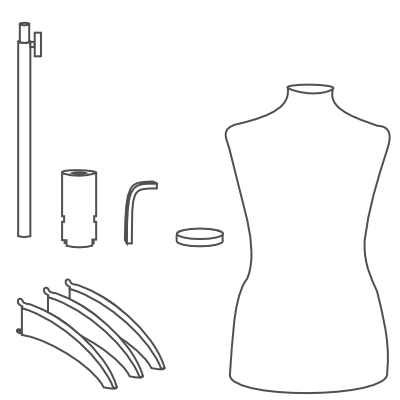 How To Assemble a Dress Form with the Metal Tripod Base