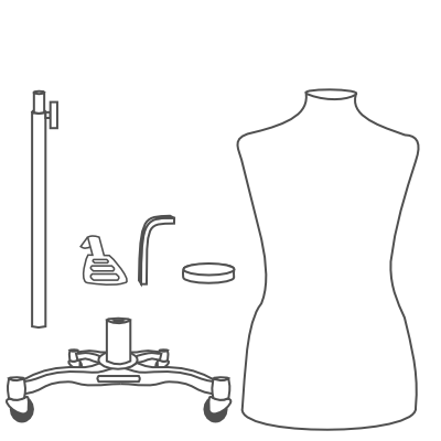 How To Assemble a Dress Form with the Metal Rolling Base