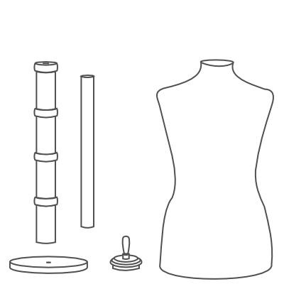 How To Assemble a Dress Form with the Wood Round Base