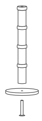 attaching round bottom platform for mannequin dress form wood round base