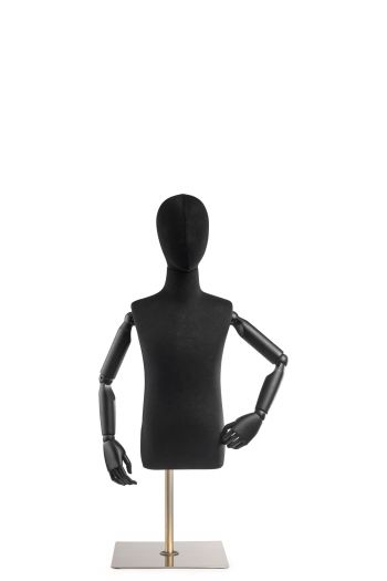 Child Display Dress Form on Metal Tabletop Base (Head & Arms Version)