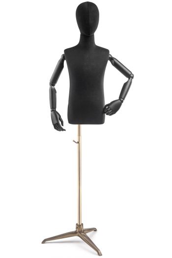 Child Display Dress Form on Metal Tripod Base (Head & Arms Version)