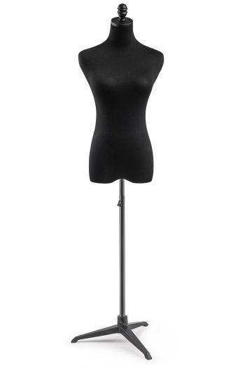 Female Display Dress Form on Metal Tripod Base