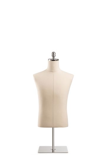 Male Display Dress Form on Metal Tabletop Base