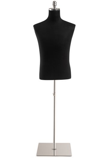 Male Display Dress Form on Metal Flat Base