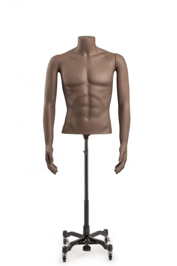 Male Headless Torso Mannequin with Removable Arms 