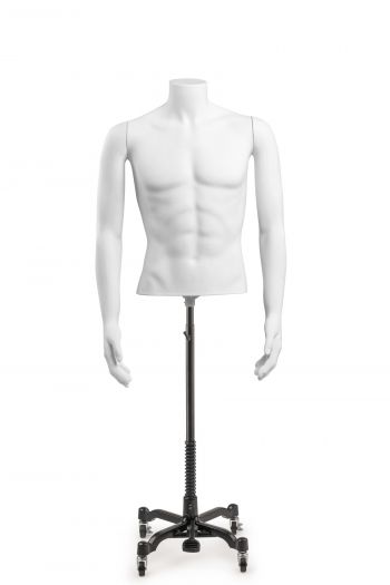 Male Headless Torso Mannequin with Removable Arms 