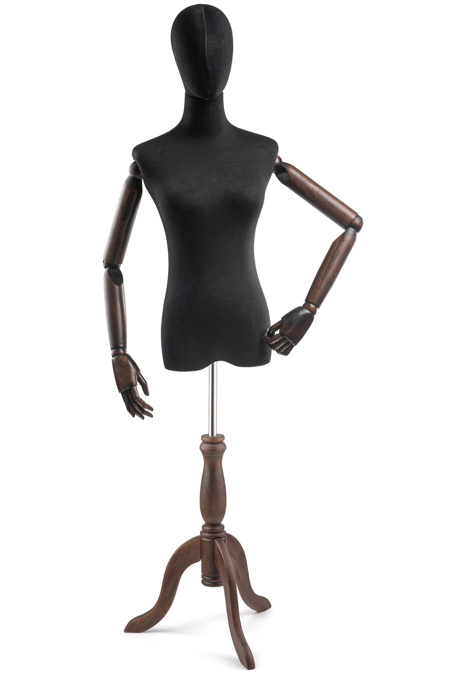 Great For Displaying Small & Medium Sizes. 5 X Female Dress Black Plastic Mannequin Body Form