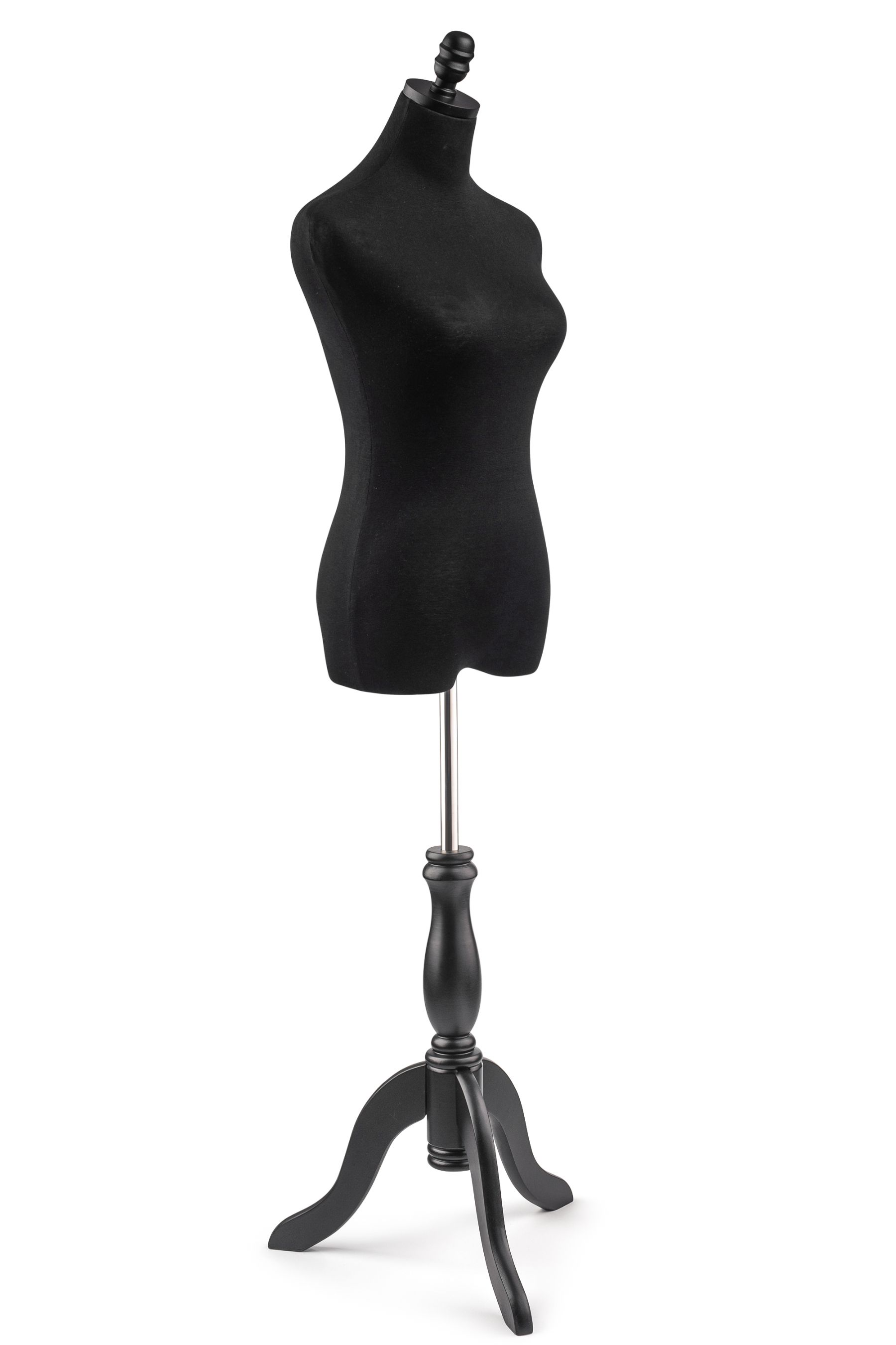 MH Black wooden tripod stand for Torsos black base Dress Forms 