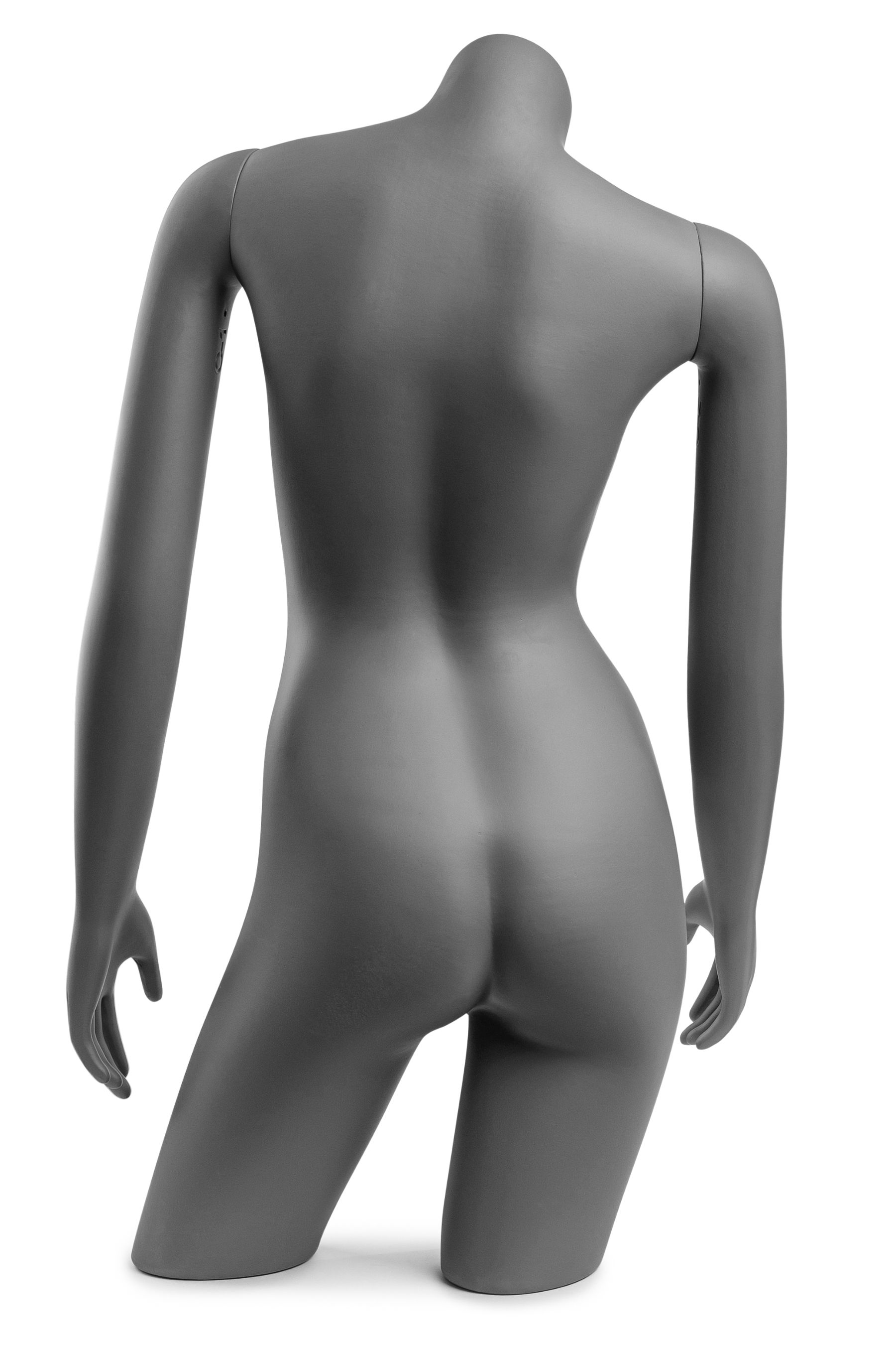 3 Legged Base 28.5" Female Upper Body 3/4 Torso Mannequin with Adjustable Arms 