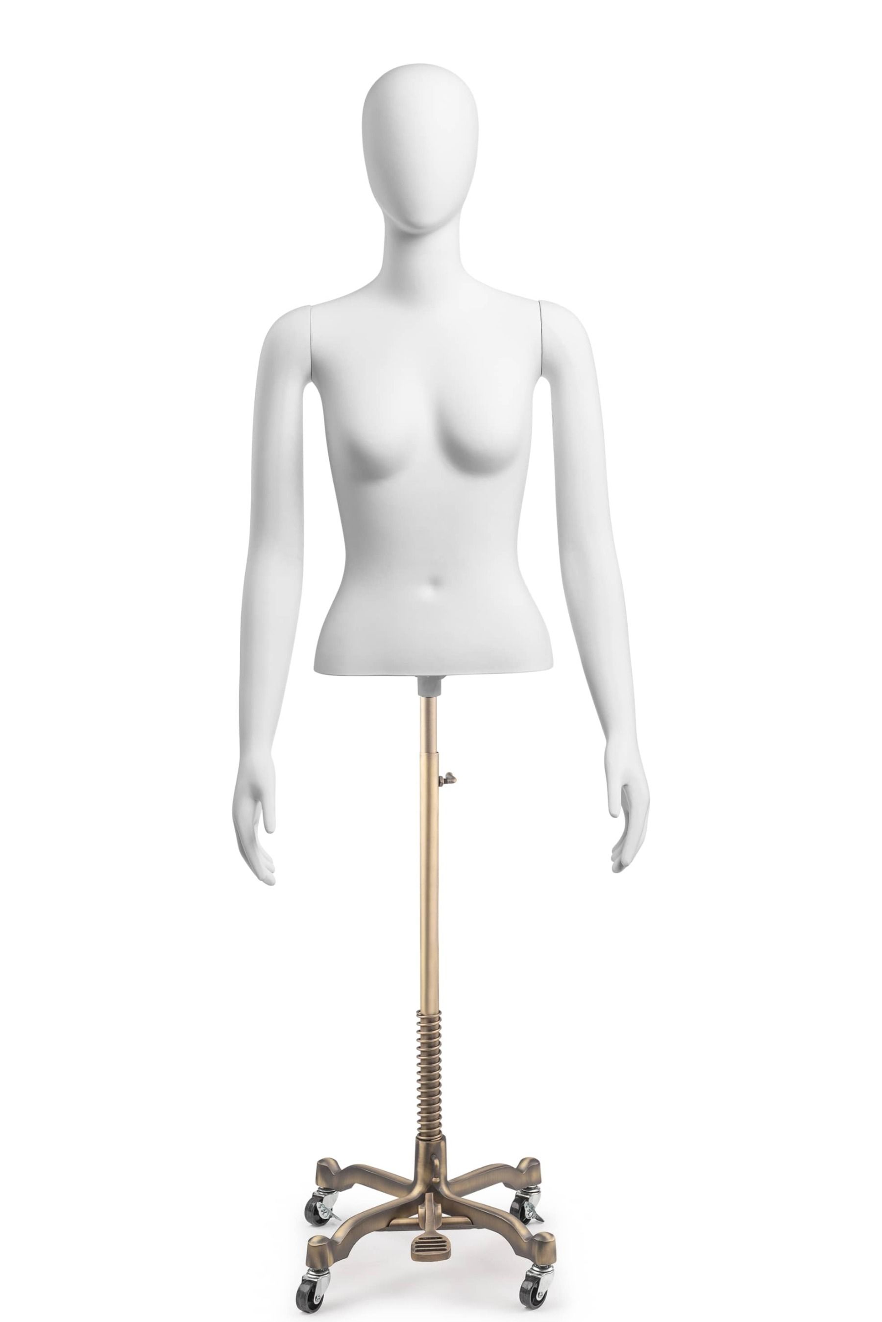 Base Included Female Full Body Egg Head Mannequin With Removable Head 