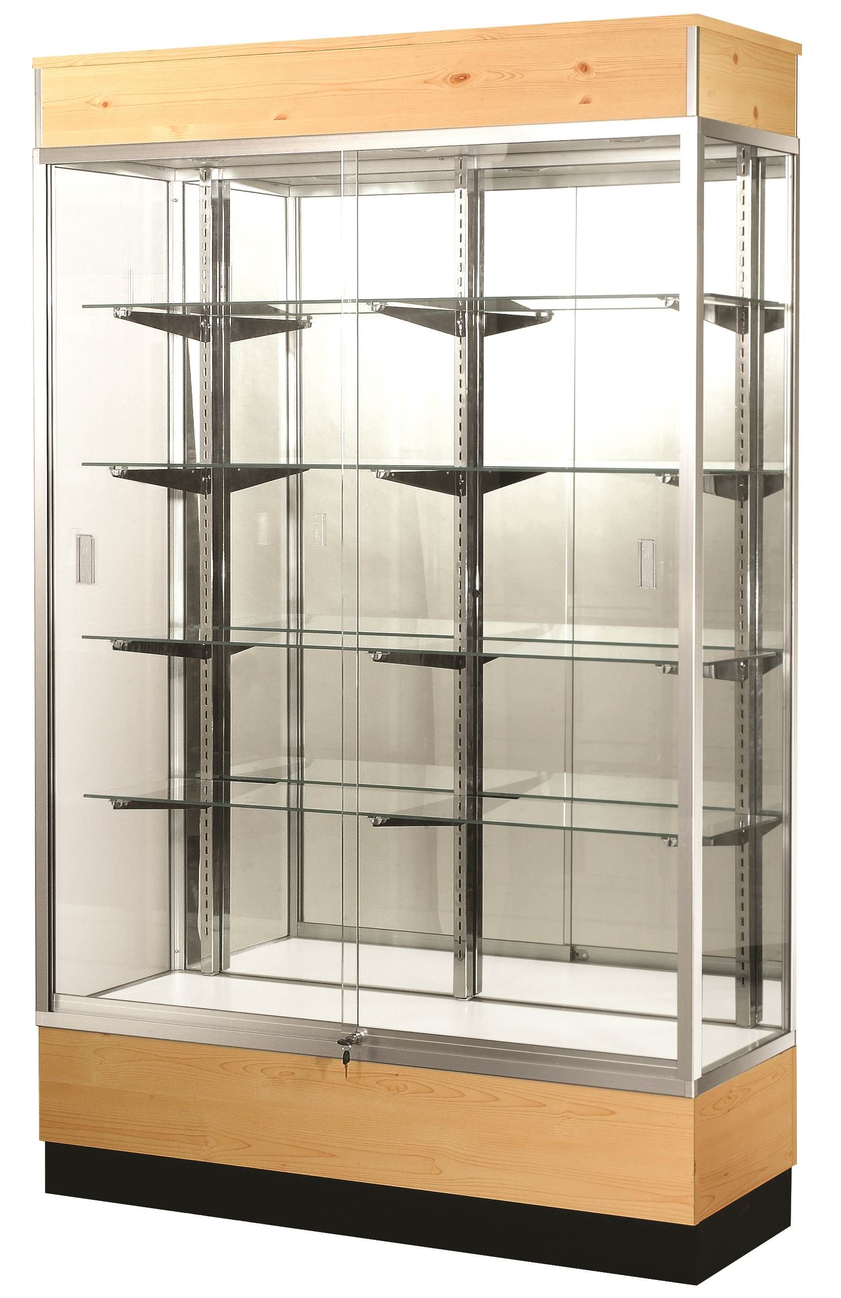 Full Vision Aisle Trophy Glass Display Case Showcase 70 Length The Shop Company