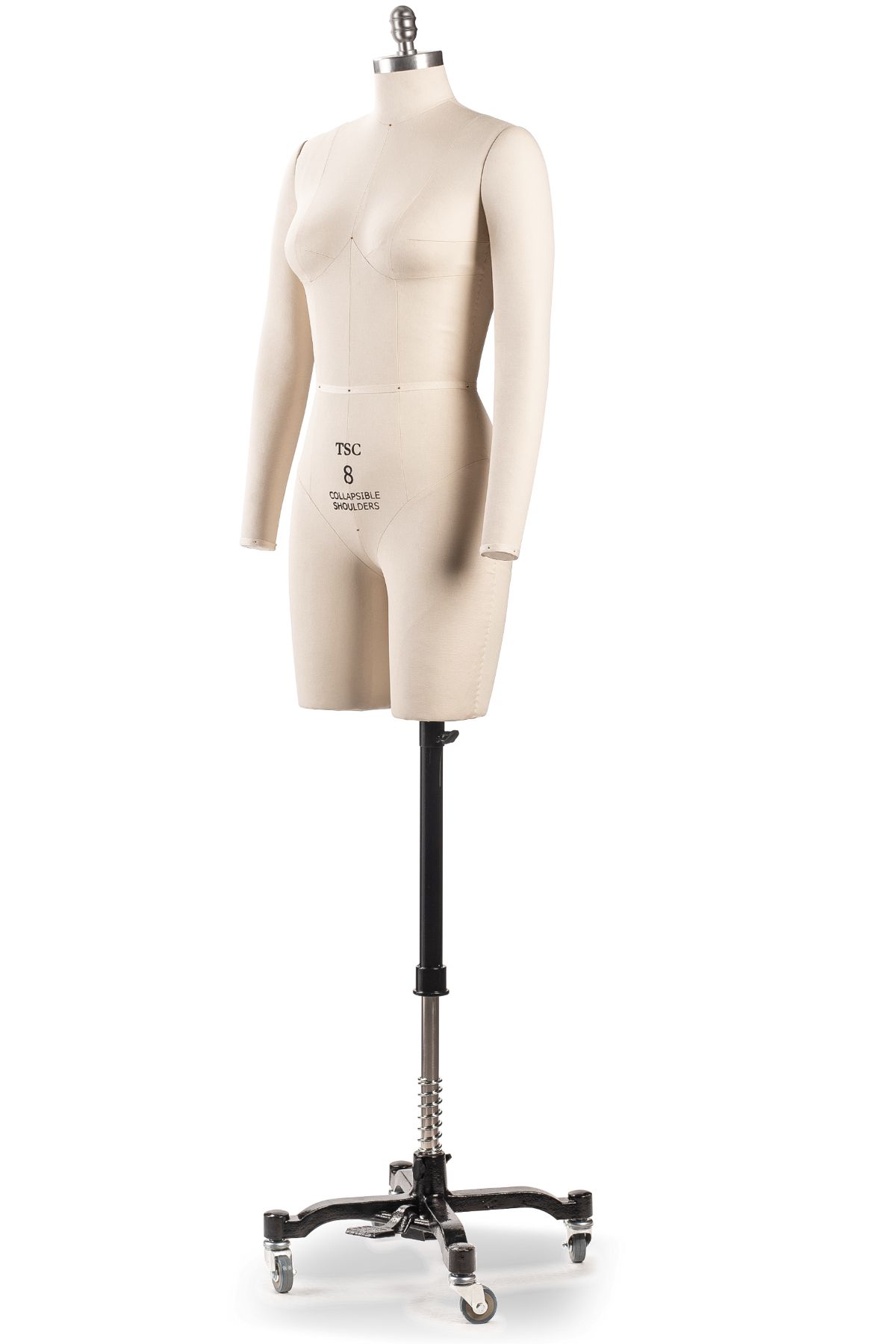 28.5" Female Upper Body 3/4 Torso Mannequin with Adjustable Arms 3 Legged Base 