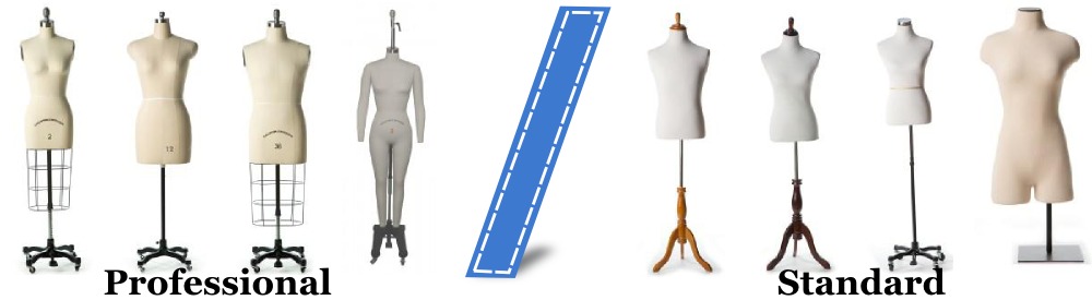 the difference between our professional dressmaking forms and our standard forms