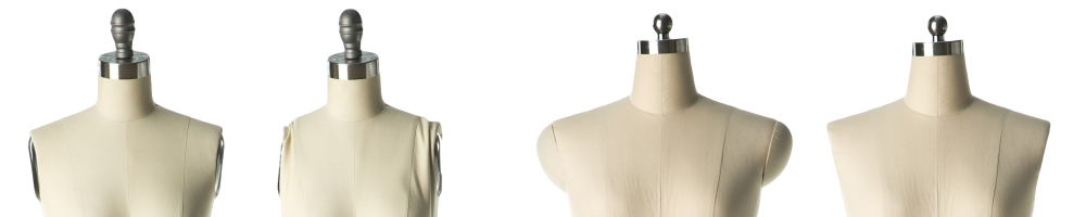 removable shoulders and collapsible shoulders on professional dress forms