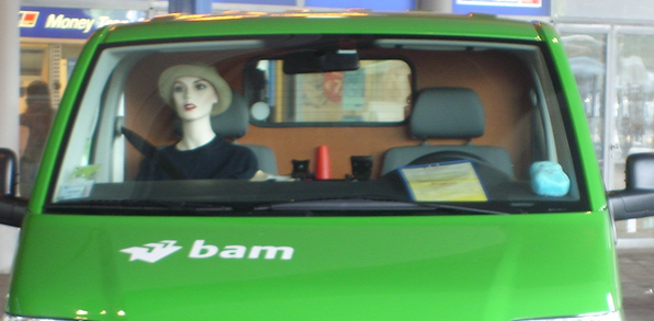using a mannequin to cheat the HOV lane requirements
